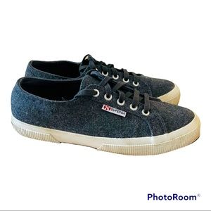 Superga Gray Wool Cotu 2750 Women's 7 1/2 Unisex Sneakers